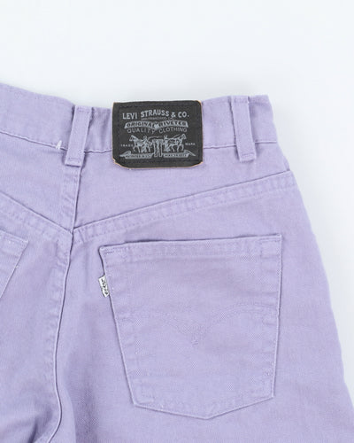 00s Levi's White Tab Purple High Waisted Wide Leg Jeans - W26 L30
