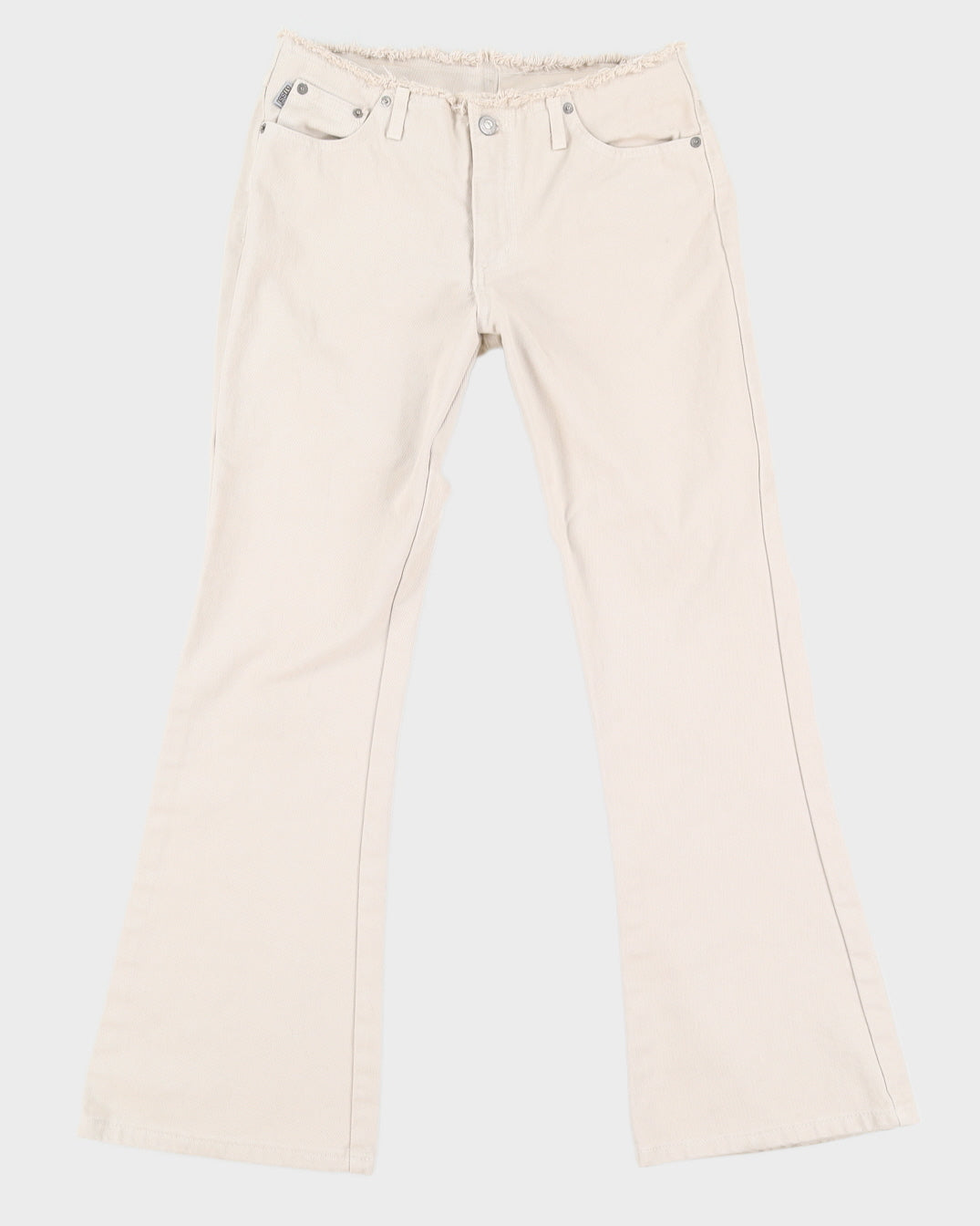 Y2K 00s Nissi Beige Low Rise Flare Jeans - W30 L30