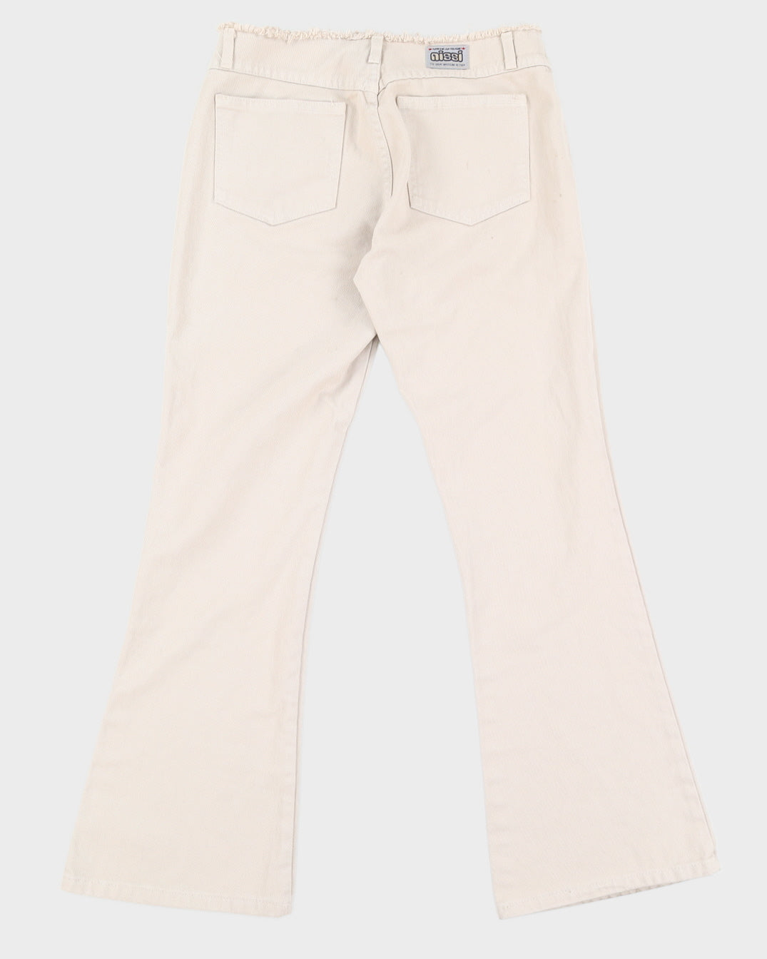 Y2K 00s Nissi Beige Low Rise Flare Jeans - W30 L30