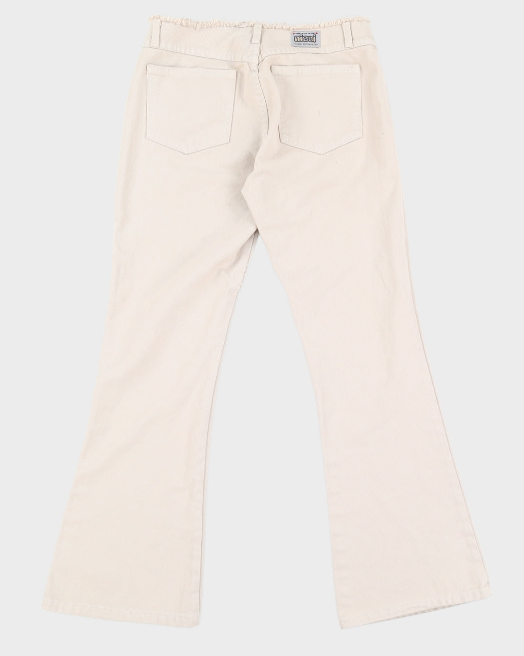 Y2K 00s Nissi Beige Low Rise Flare Jeans - W30 L30