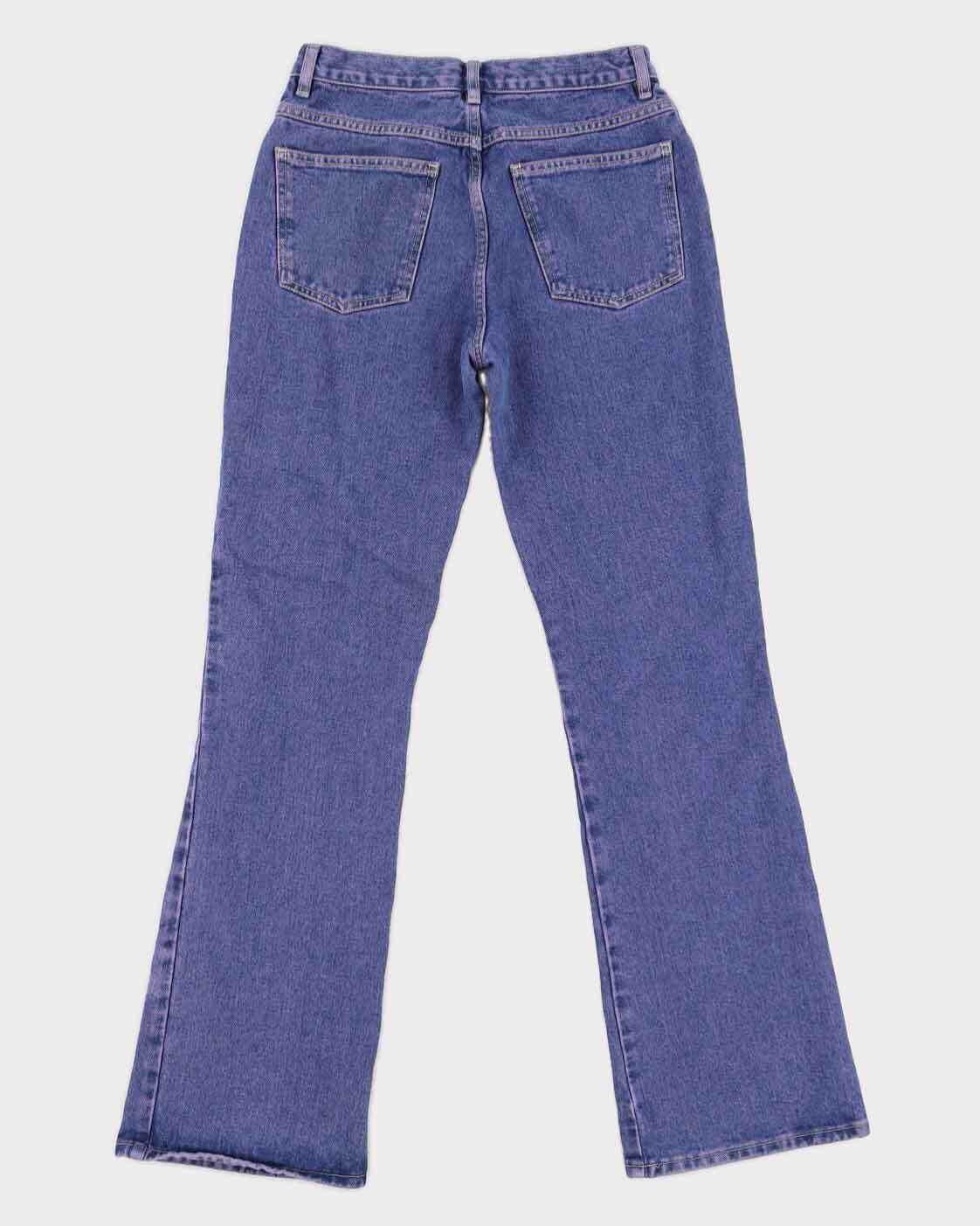 Y2K 00s No Boundaries Purple Dye Print Denim Flare Jeans - W28 L30