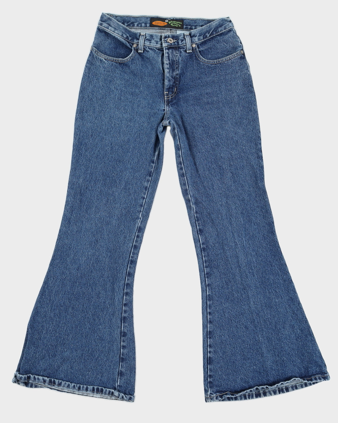 Y2K 00s Blue Notes Groovywear Dark Wash Denim Flares - W30 L31