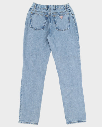 Vintage 90s Guess Light Wash Lace Up Front Denim Jeans - W31 L34