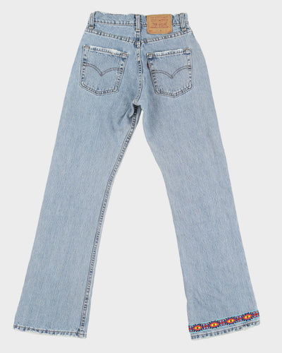 Vintage 90s Levi's Light Wash 511 Denim Jeans With Beaded Detail - W27