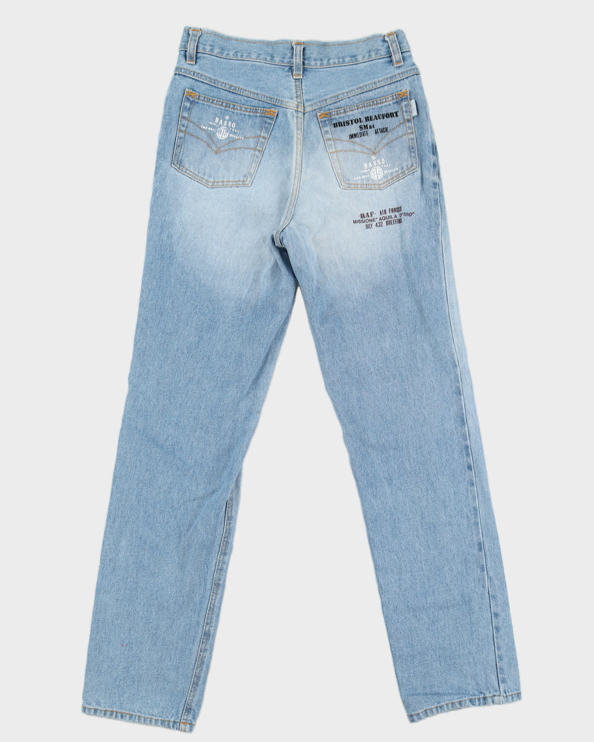 Vintage 90s Basso Light Wash Denim Jeans - W31