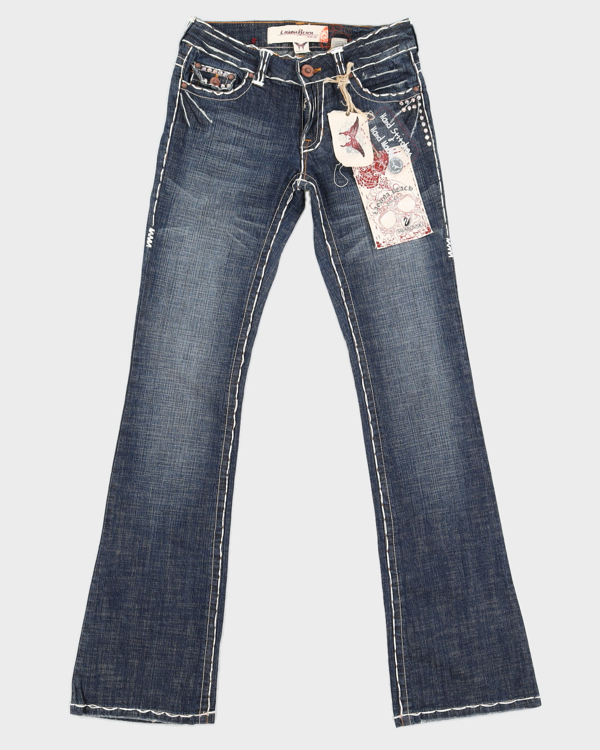 Deadstock Laguna Swarovski Y2K Low Waist Jeans - S