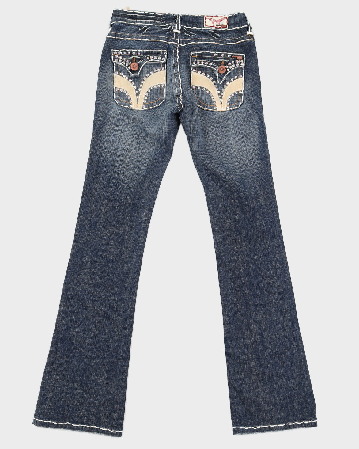 Deadstock Laguna Swarovski Y2K Low Waist Jeans - S