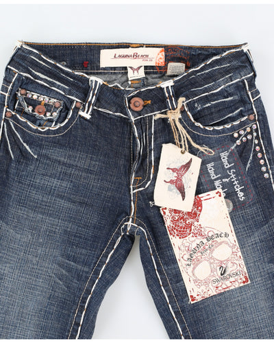 Deadstock Laguna Swarovski Y2K Low Waist Jeans - S