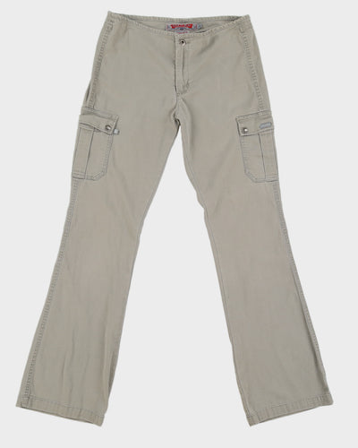 Y2K Cargo Style Beige Jeans - M