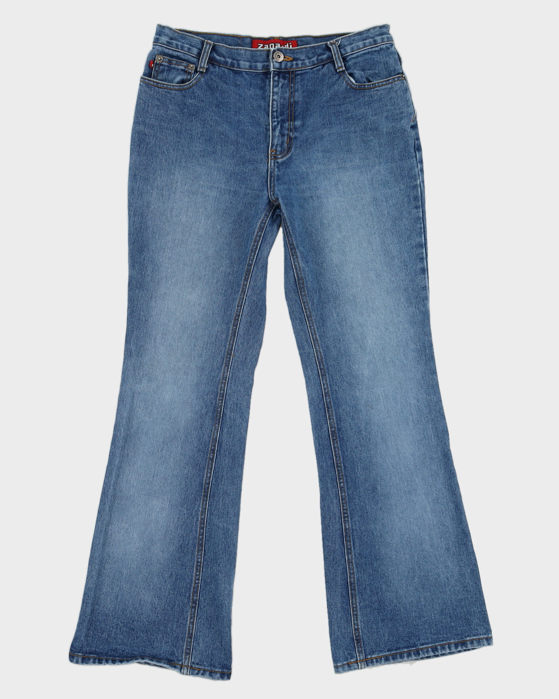 Y2K 00s Zana Di Blue Denim Flare Jeans - W32