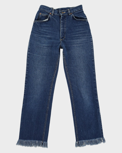 Vintage 80s Lee Dark Wash Frilled Denim Jeans - W30 L29