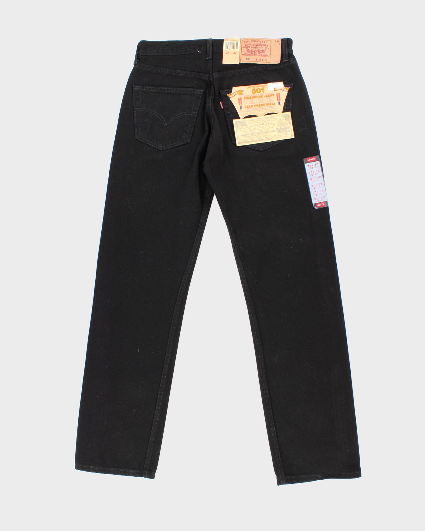 Vintage 90s Levi's Black Denim 501 Jeans - W31 L32