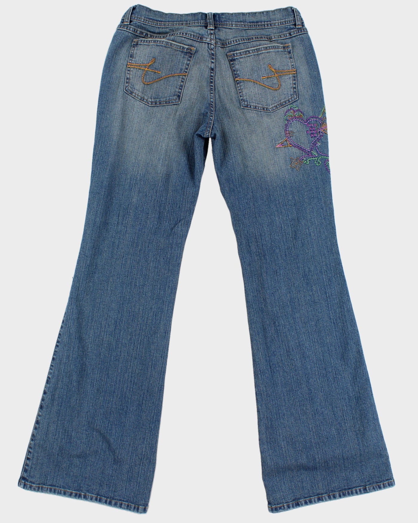 Y2K 00s Tommy Jeans Floral Embroidery Low Rise Denim Jeans - W30