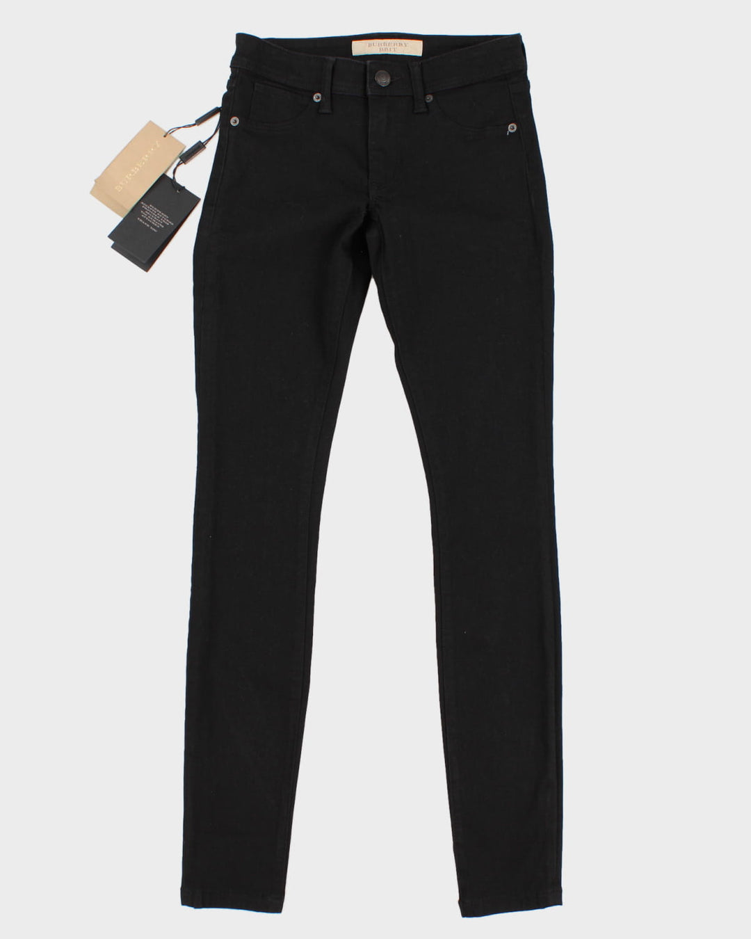 Y2K 00s Burberry Brit Black Skinny Jeans W28 L30 Rokit