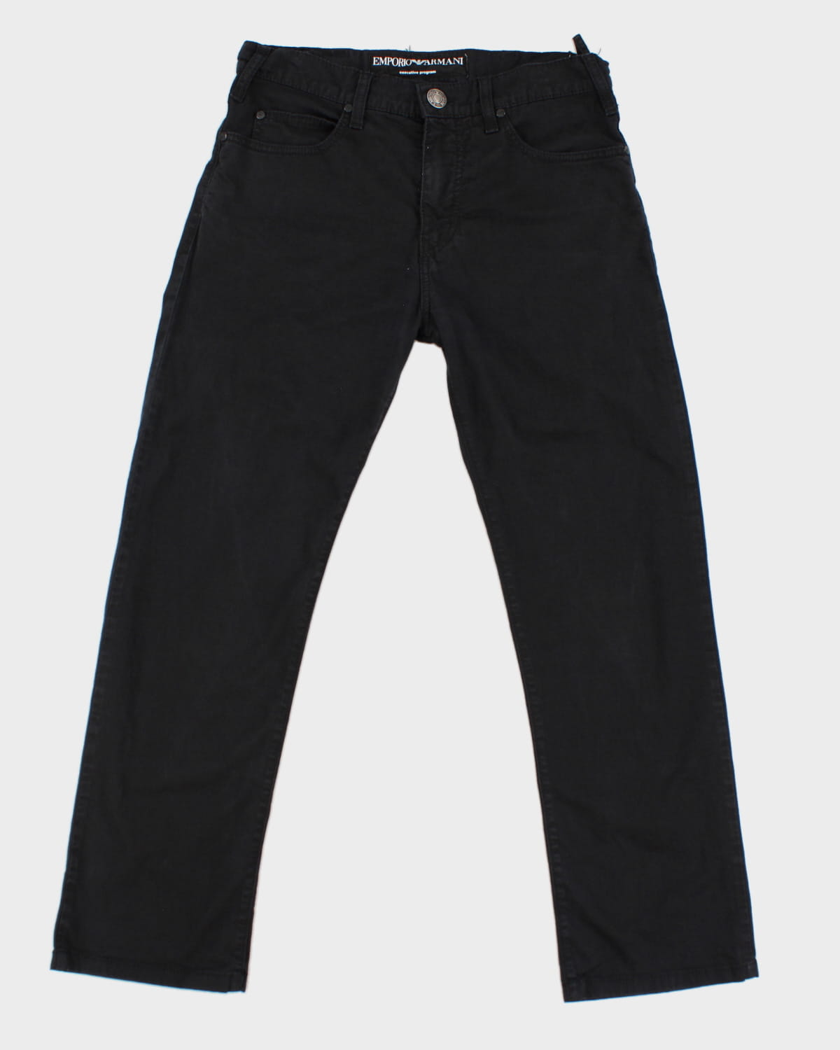 Emporio Armani Black Straight Leg Jeans - W31 L30