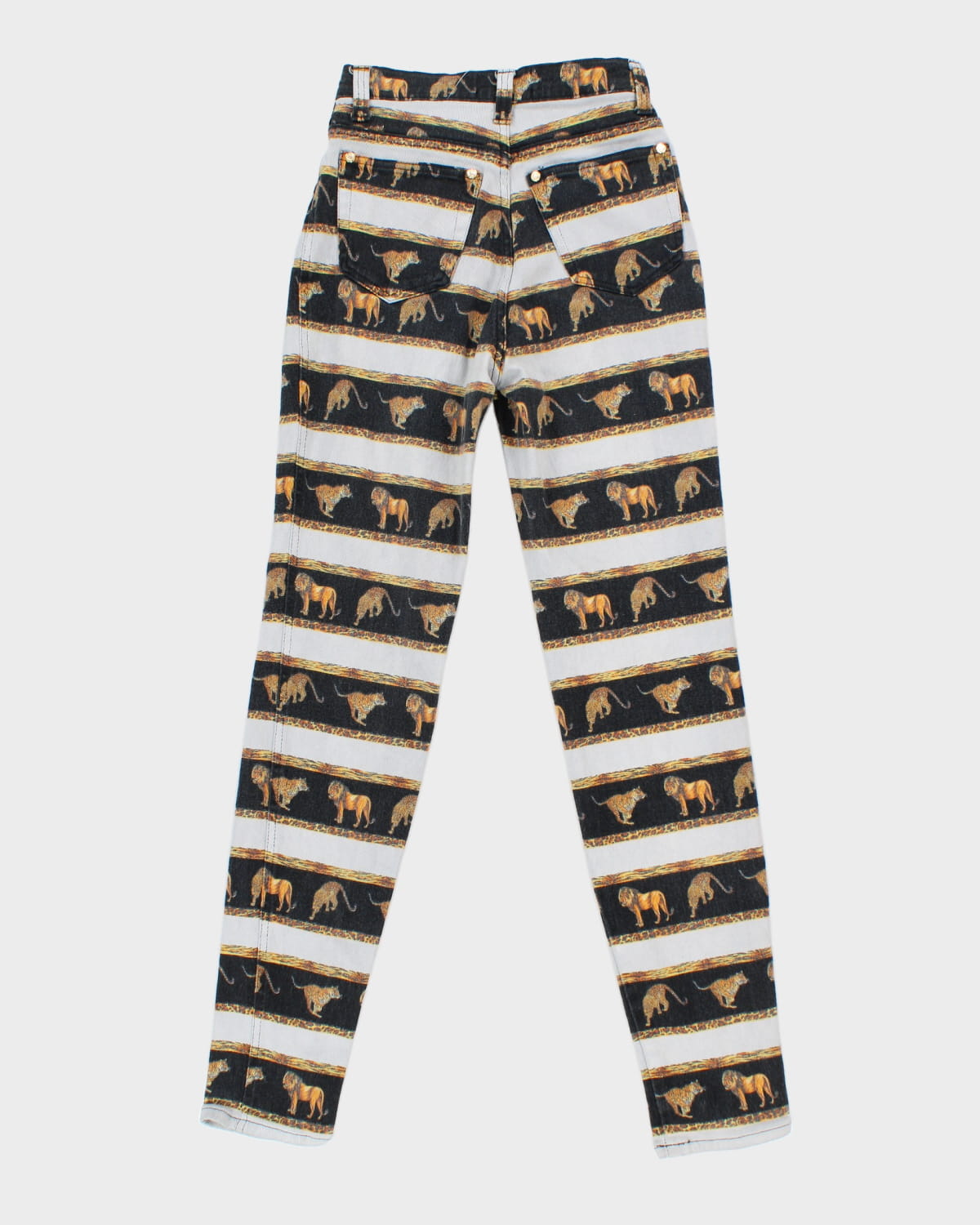 Y2K 00s Versace Jeans Couture Big Cat Skinny Jeans - W26 L29