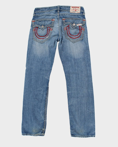 Y2K 00s True Religion Medium Wash Patchwork Jeans - W33