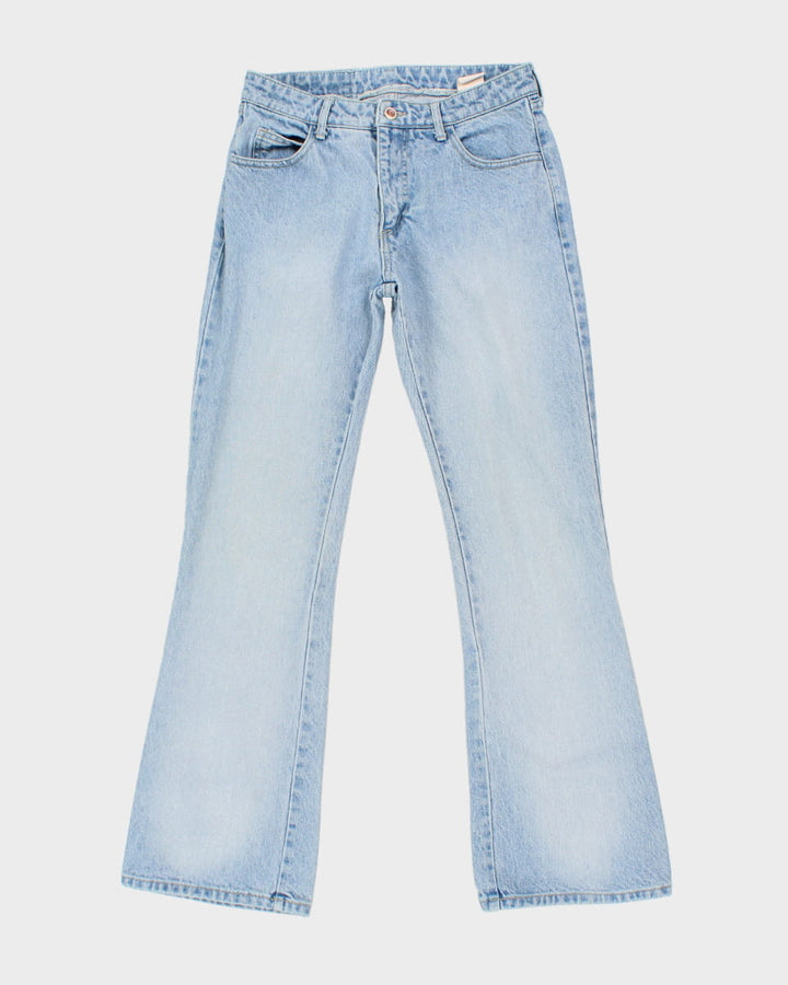 Vintage 90s Asphalt Light Blue Denim Flared Jeans - W26 L29