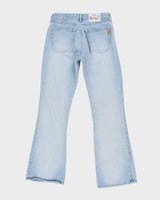 Vintage 90s Asphalt Light Blue Denim Flared Jeans - W26 L29