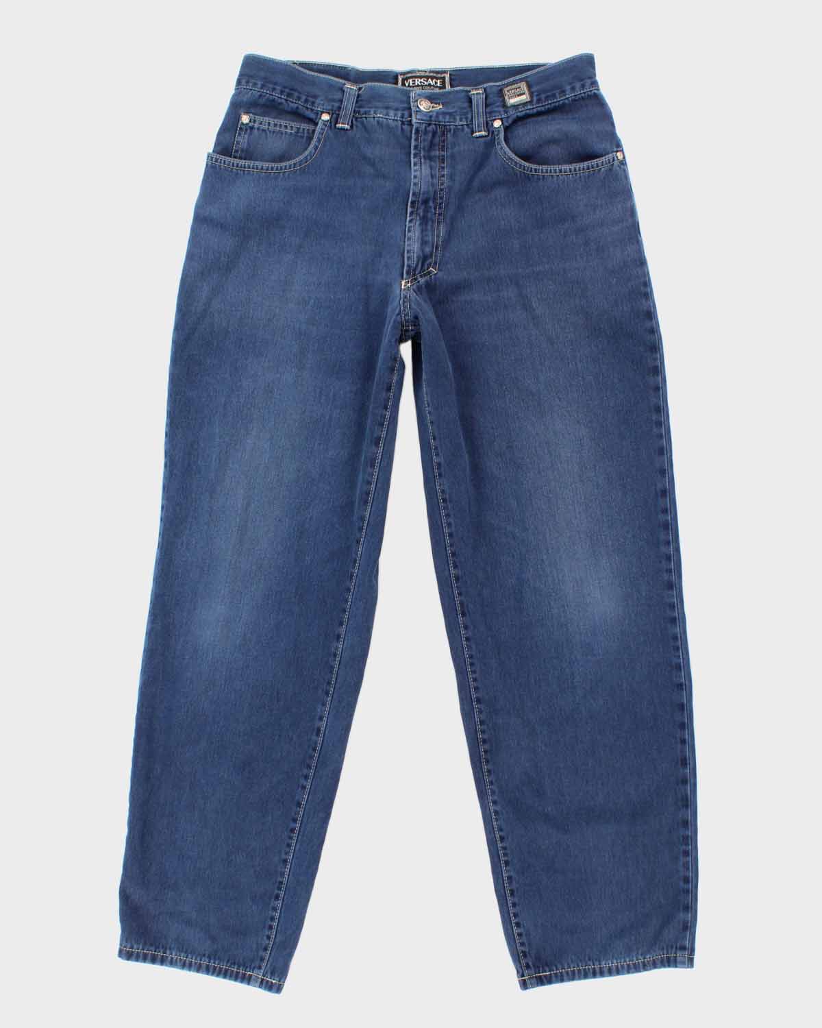 Womens Dark Blue Versace Straight Leg Jeans - W32 L29