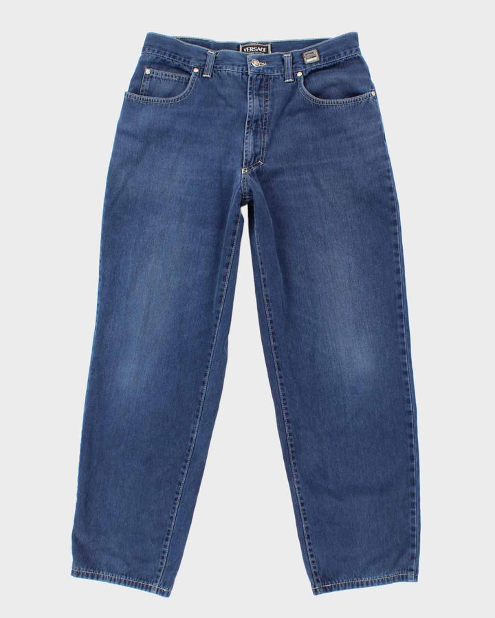 Womens Dark Blue Versace Straight Leg Jeans - W32 L29