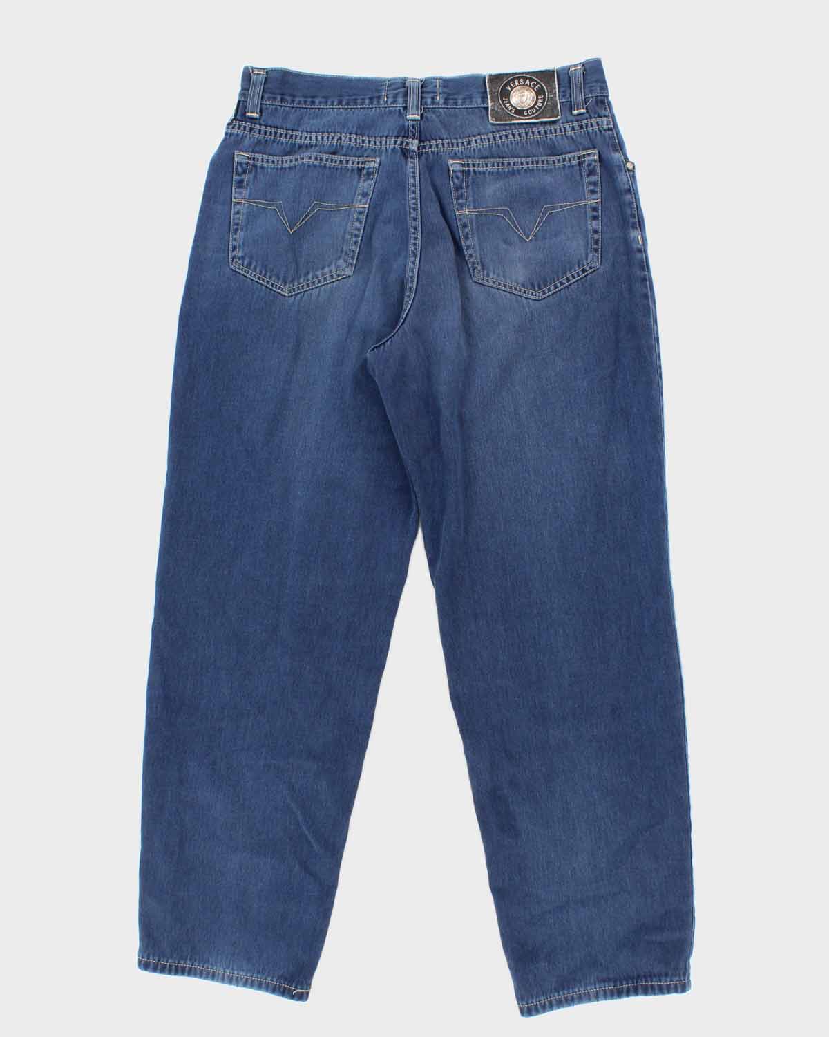 Womens Dark Blue Versace Straight Leg Jeans - W32 L29
