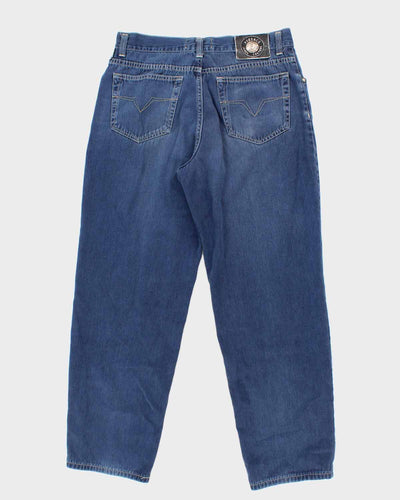 Womens Dark Blue Versace Straight Leg Jeans - W32 L29