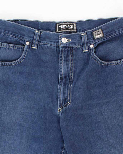 Womens Dark Blue Versace Straight Leg Jeans - W32 L29
