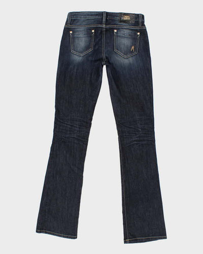 Y2K 00's Women's Deadstock Guess Navy Boot Cut Jeans - W28 L33