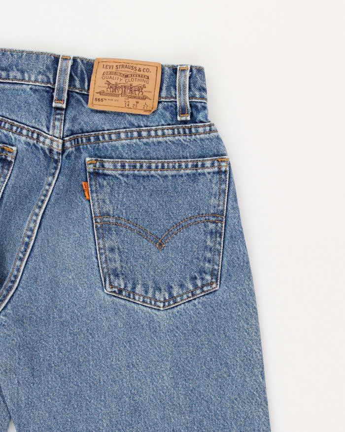 Vintage 90s Levi's 565 Orange Tab Wide Leg Jeans - W25 L27 – Rokit