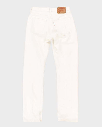 Vintage 90s Levi's 501 White Jeans - W29 L32