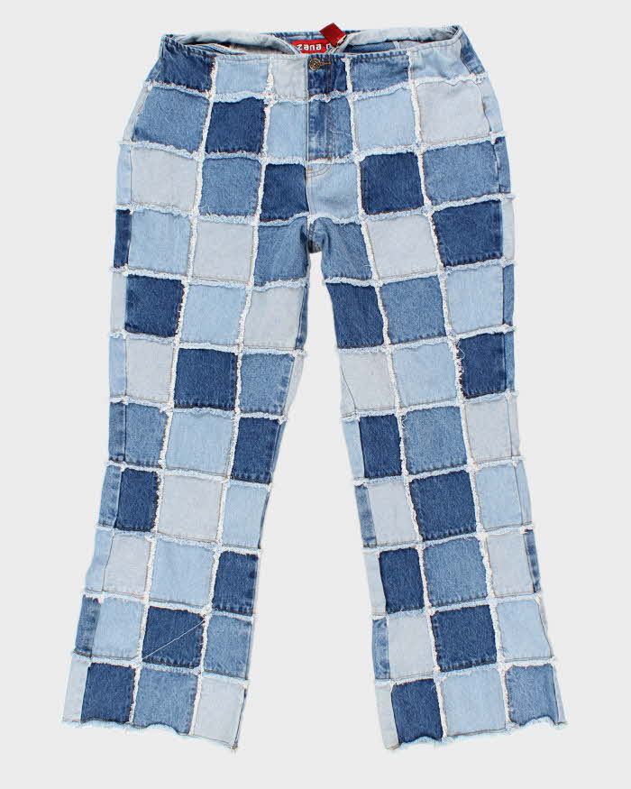 Y2k Vintage Woman's Zana Di Patchwork Flared Jeans - W36L30