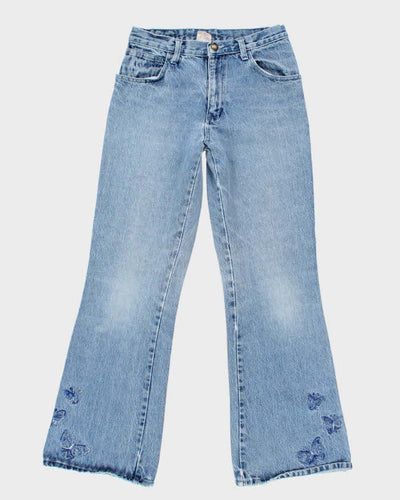 Vintage Y2K Women's Embroidered Flare Jeans - W26 L29