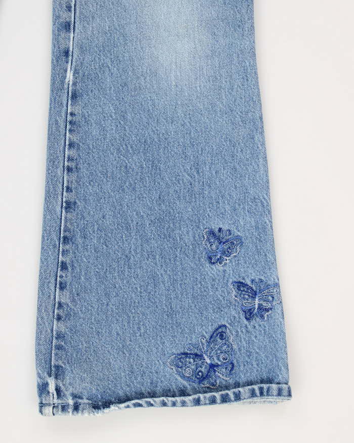 Vintage Y2K Women's Embroidered Flare Jeans - W26 L29