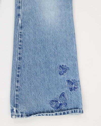 Vintage Y2K Women's Embroidered Flare Jeans - W26 L29