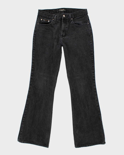 Vintage Women's Dark Stone Wash Flare Jeans - W28 L30