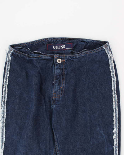 Vintage Women's Y2K Guess Frayed Flare Jeans - W28 L29