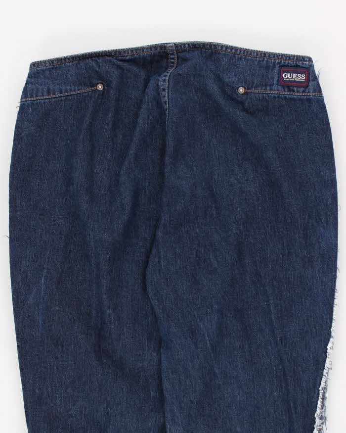 Vintage Women's Y2K Guess Frayed Flare Jeans - W28 L29