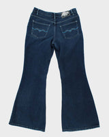 Vintage 90s Stone Dark Wash Flare Jeans - W32 L32
