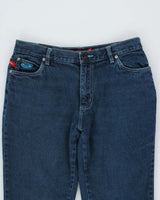 Vintage 90s Stone Dark Wash Flare Jeans - W32 L32