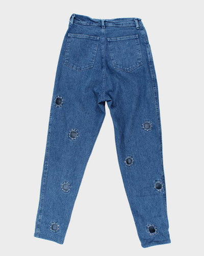 Vintage 90s Bianca Maria Casellie Rhinestone Denim Jeans - W26 L27