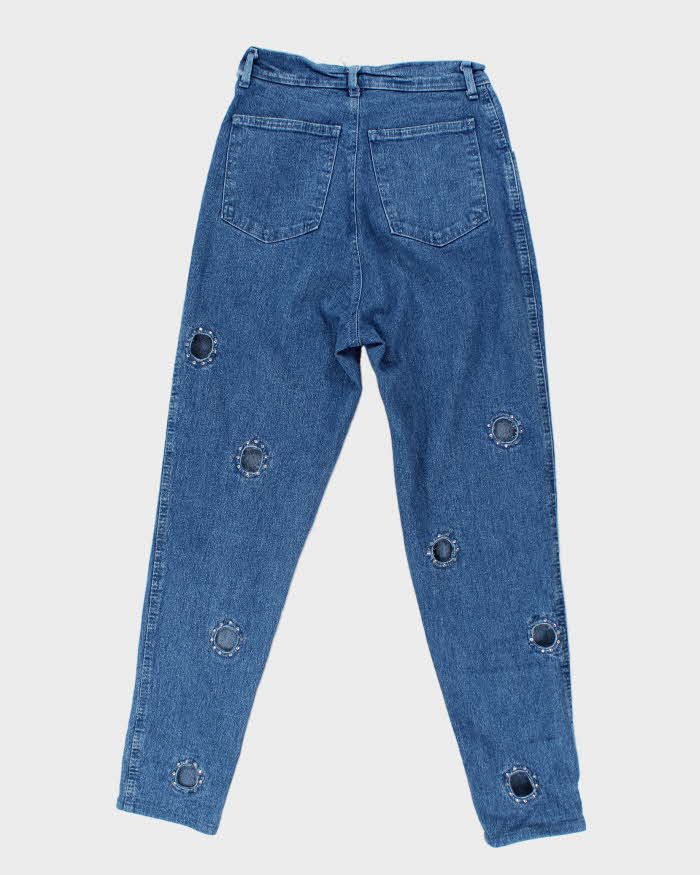 Vintage 90s Bianca Maria Casellie Rhinestone Denim Jeans - W26 L27