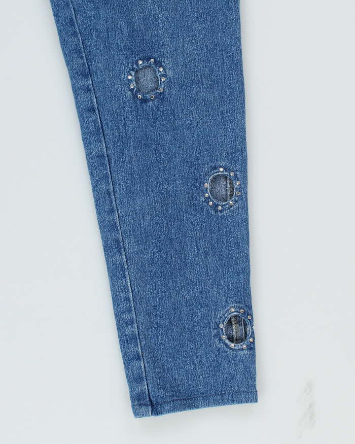 Vintage 90s Bianca Maria Casellie Rhinestone Denim Jeans - W26 L27