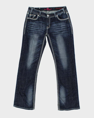 Vintage Y2k 00s Rock & Roll Cowgirl Rhinestone Jeans - W34 L34