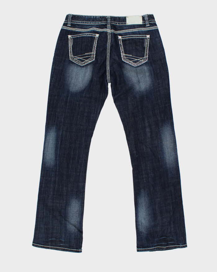 Vintage Y2k 00s Rock &amp; Roll Cowgirl Rhinestone Jeans - W34 L34