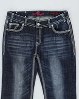 Vintage Y2k 00s Rock &amp; Roll Cowgirl Rhinestone Jeans - W34 L34