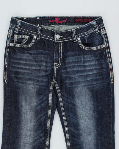 Vintage Y2k 00s Rock & Roll Cowgirl Rhinestone Jeans - W34 L34