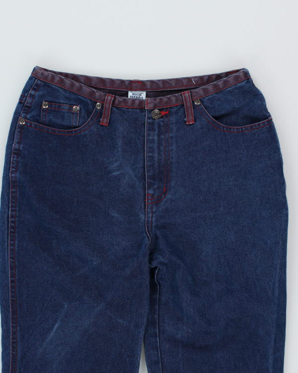 Vintage Y2K High Sierra Iridescent Navy/Red Bootcut Jeans - W28 L31