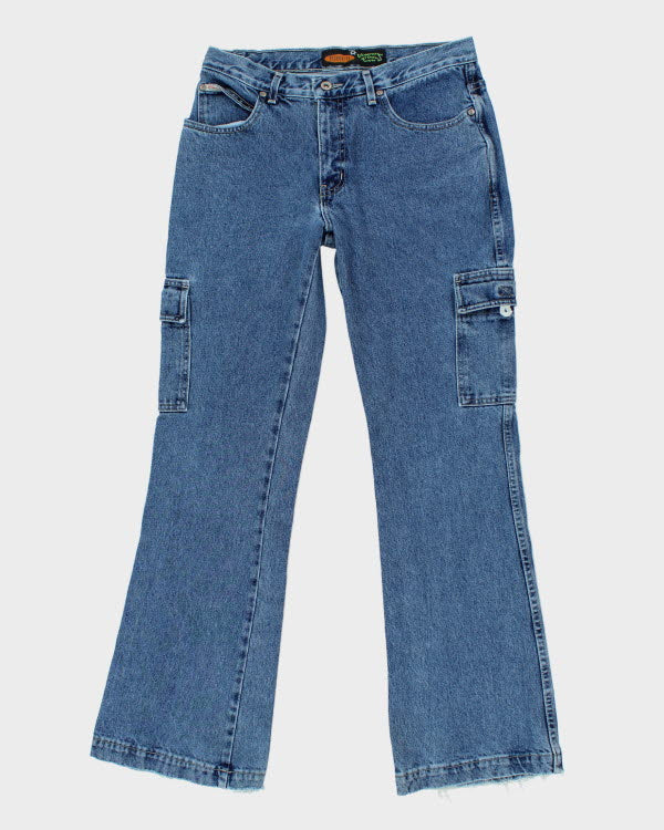 Y2K 00s Bluenotes Groovy Wear Cargo Flare Jeans - W31 L33