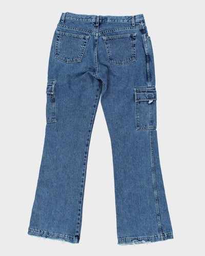 Y2K 00s Bluenotes Groovy Wear Cargo Flare Jeans - W31 L33